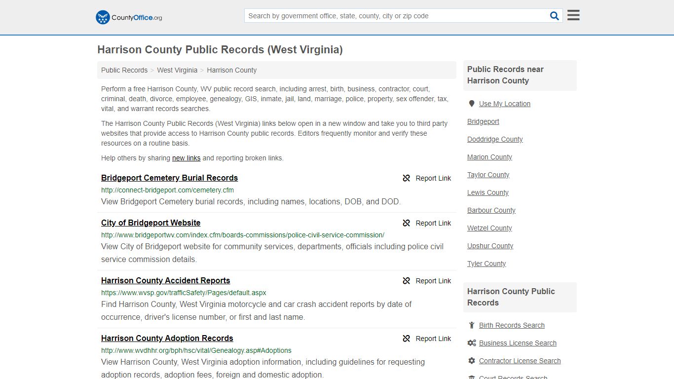 Harrison County Public Records (West Virginia) - County Office